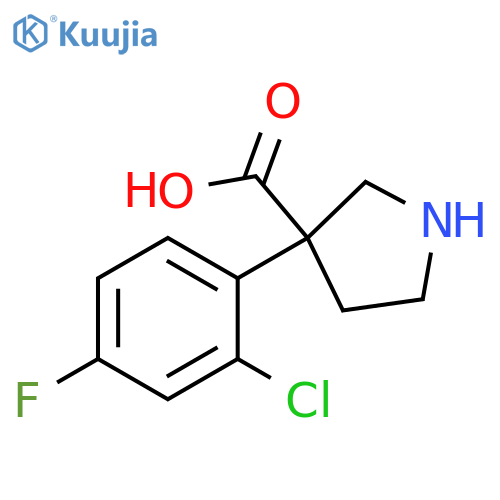 3-Pyrrolidinecarboxylic acid, 3-(2-chloro-4-fluorophenyl)- structure