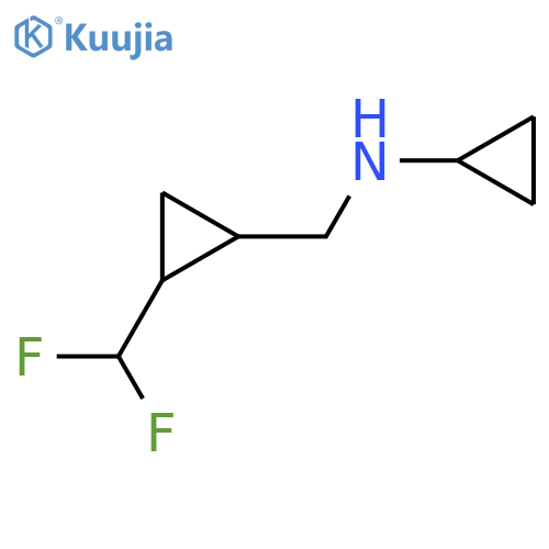 N-[[2-(difluoromethyl)cyclopropyl]methyl]cyclopropanamine structure