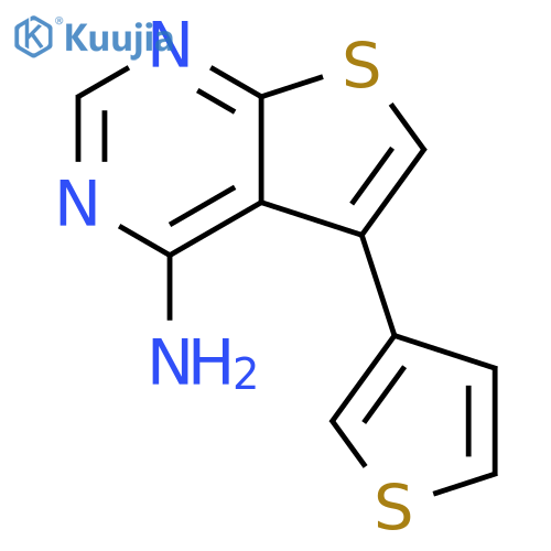 Thieno[2,3-d]pyrimidin-4-amine, 5-(3-thienyl)- structure