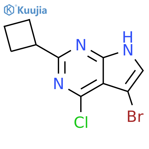 7H-Pyrrolo[2,3-d]pyrimidine, 5-bromo-4-chloro-2-cyclobutyl- structure