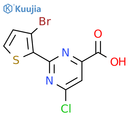 4-Pyrimidinecarboxylic acid, 2-(3-bromo-2-thienyl)-6-chloro- structure