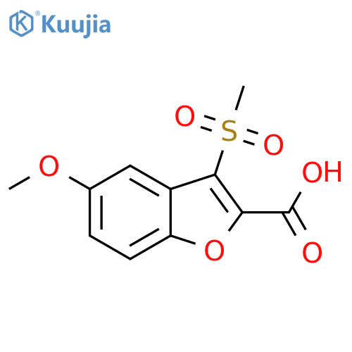 2-Benzofurancarboxylic acid, 5-methoxy-3-(methylsulfonyl)- structure