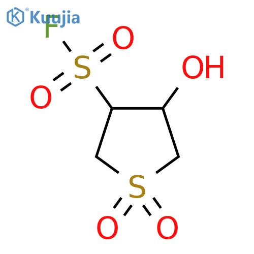 4-Hydroxy-1,1-dioxo-1lambda6-thiolane-3-sulfonyl fluoride structure