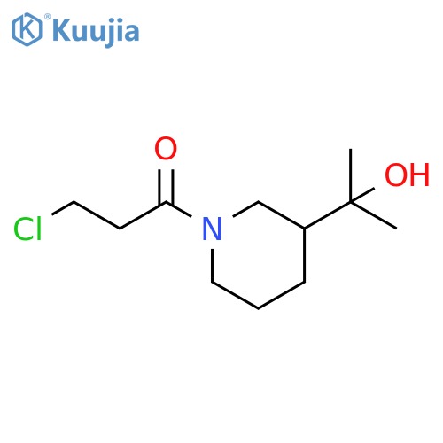 1-Propanone, 3-chloro-1-[3-(1-hydroxy-1-methylethyl)-1-piperidinyl]- structure