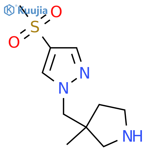 4-methanesulfonyl-1-(3-methylpyrrolidin-3-yl)methyl-1H-pyrazole structure