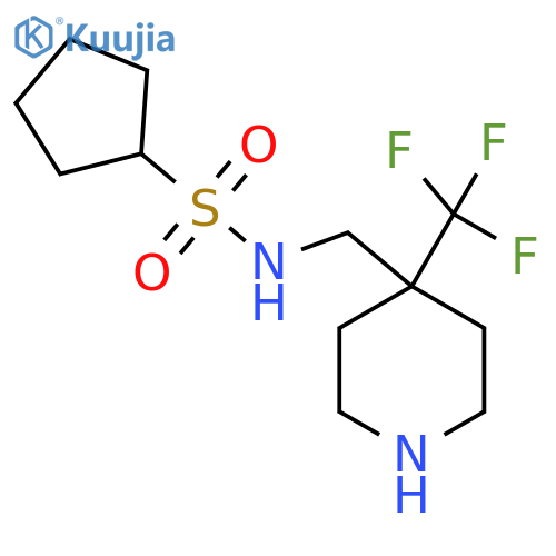 N-[[4-(trifluoromethyl)piperidin-4-yl]methyl]cyclopentanesulfonamide structure