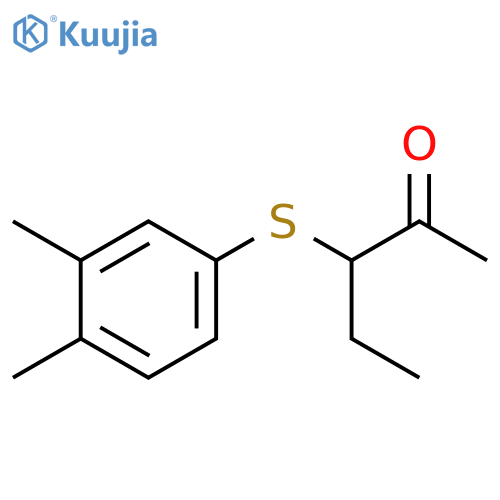 2-Pentanone, 3-[(3,4-dimethylphenyl)thio]- structure
