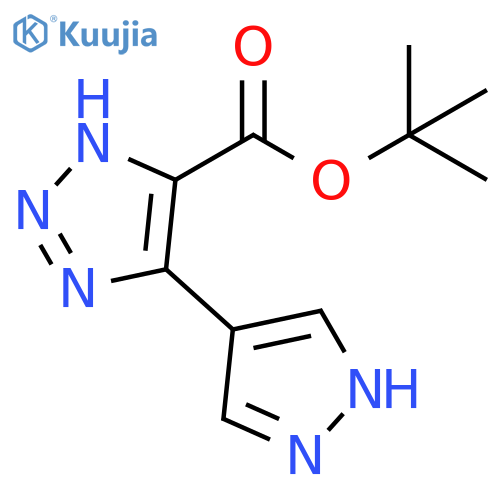 1H-1,2,3-Triazole-5-carboxylic acid, 4-(1H-pyrazol-4-yl)-, 1,1-dimethylethyl ester structure