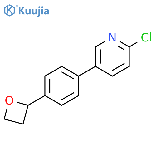 Pyridine, 2-chloro-5-[4-(2-oxetanyl)phenyl]- structure