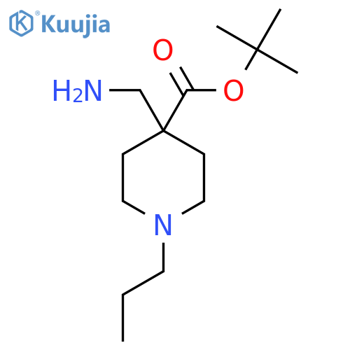 tert-butyl 4-(aminomethyl)-1-propylpiperidine-4-carboxylate structure