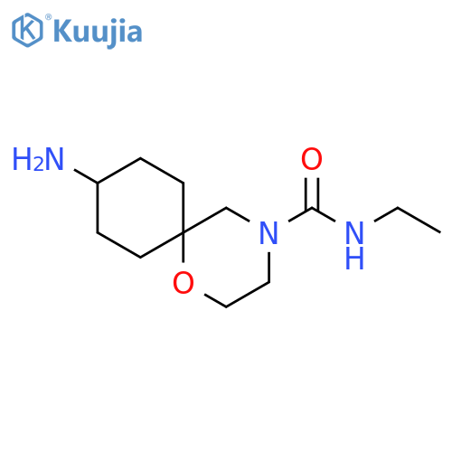 1-Oxa-4-azaspiro[5.5]undecane-4-carboxamide, 9-amino-N-ethyl- structure