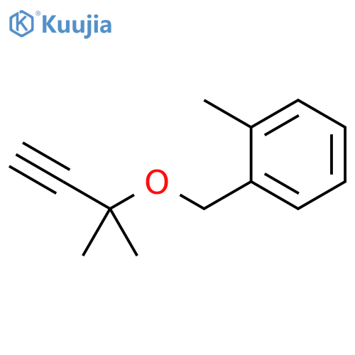 Benzene, 1-[[(1,1-dimethyl-2-propyn-1-yl)oxy]methyl]-2-methyl- structure