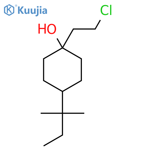 1-(2-Chloroethyl)-4-(2-methylbutan-2-yl)cyclohexan-1-ol structure