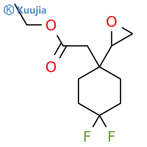Ethyl 2-[4,4-difluoro-1-(oxiran-2-yl)cyclohexyl]acetate structure