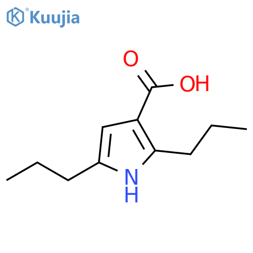 1H-Pyrrole-3-carboxylic acid, 2,5-dipropyl- structure
