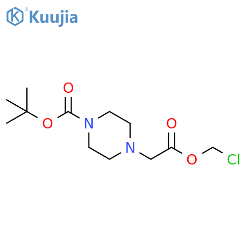 1-Piperazineacetic acid, 4-[(1,1-dimethylethoxy)carbonyl]-, chloromethyl ester structure