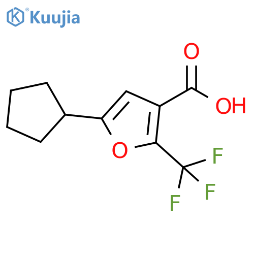 3-Furancarboxylic acid, 5-cyclopentyl-2-(trifluoromethyl)- structure