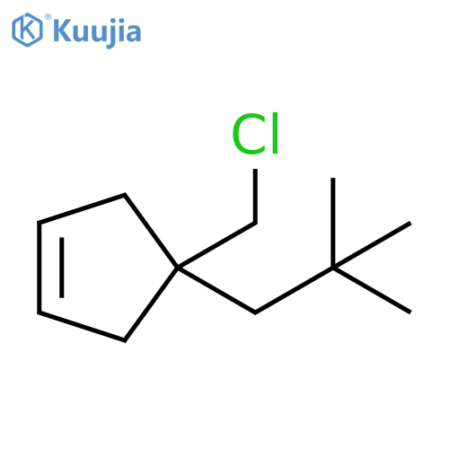 Cyclopentene, 4-(chloromethyl)-4-(2,2-dimethylpropyl)- structure