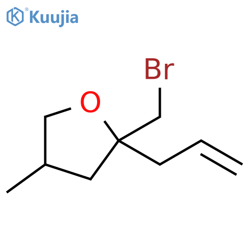 Furan, 2-(bromomethyl)tetrahydro-4-methyl-2-(2-propen-1-yl)- structure