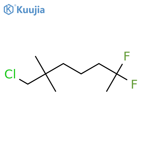 Heptane, 1-chloro-6,6-difluoro-2,2-dimethyl- structure