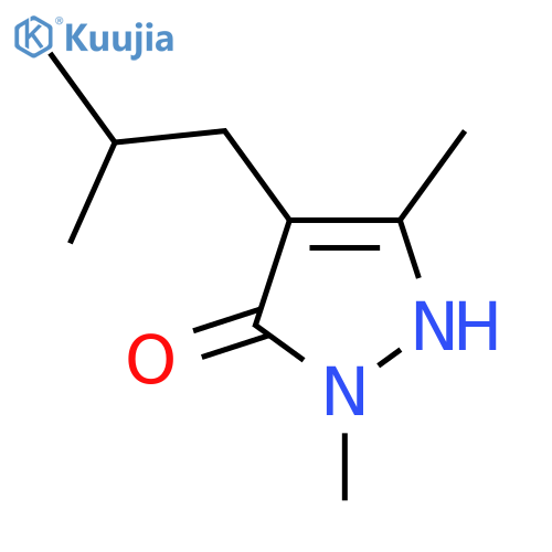 1,3-dimethyl-4-(2-methylpropyl)-1H-pyrazol-5-ol structure