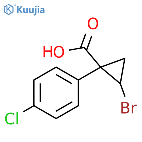Cyclopropanecarboxylic acid, 2-bromo-1-(4-chlorophenyl)- structure