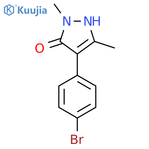 4-(4-bromophenyl)-1,3-dimethyl-1H-pyrazol-5-ol structure