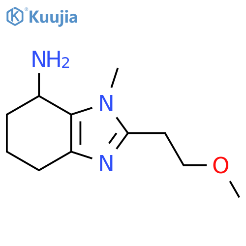 2-(2-methoxyethyl)-1-methyl-4,5,6,7-tetrahydro-1H-1,3-benzodiazol-7-amine structure