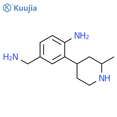 Benzenemethanamine, 4-amino-3-(2-methyl-4-piperidinyl)- structure