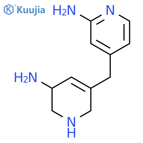 4-[(5-Amino-1,2,5,6-tetrahydropyridin-3-yl)methyl]pyridin-2-amine structure