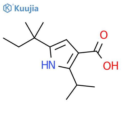 1H-Pyrrole-3-carboxylic acid, 5-(1,1-dimethylpropyl)-2-(1-methylethyl)- structure