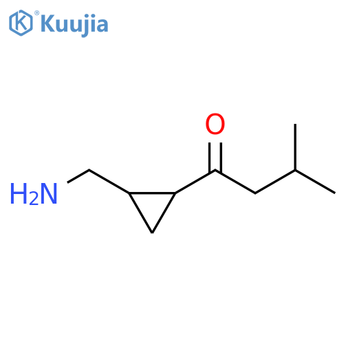 1-Butanone, 1-[2-(aminomethyl)cyclopropyl]-3-methyl- structure