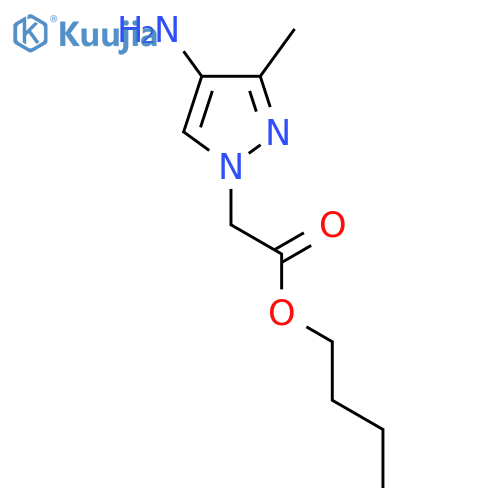butyl 2-(4-amino-3-methyl-1H-pyrazol-1-yl)acetate structure