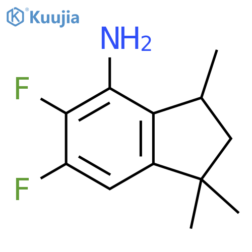 1H-Inden-4-amine, 5,6-difluoro-2,3-dihydro-1,1,3-trimethyl- structure