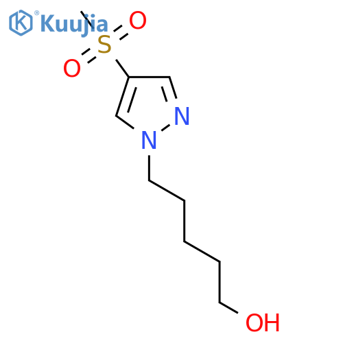 5-(4-methanesulfonyl-1H-pyrazol-1-yl)pentan-1-ol structure