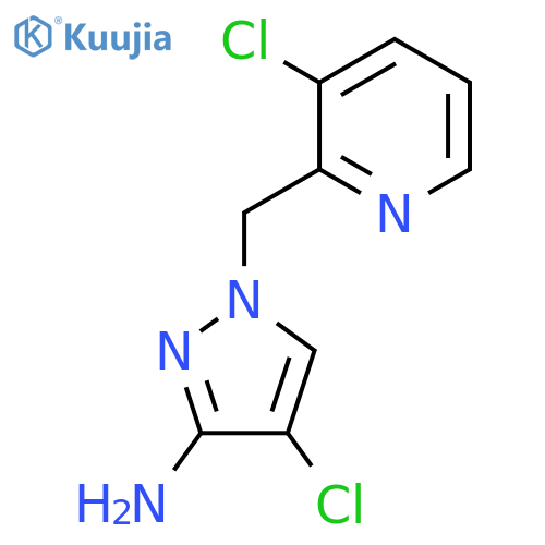 4-chloro-1-(3-chloropyridin-2-yl)methyl-1H-pyrazol-3-amine structure