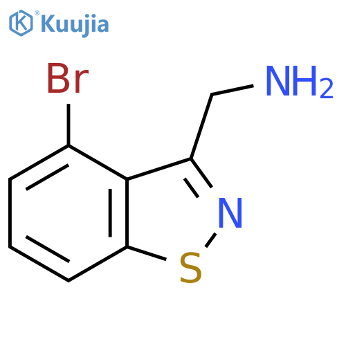 (4-Bromo-1,2-benzothiazol-3-yl)methanamine structure