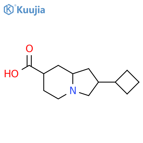 2-cyclobutyl-octahydroindolizine-7-carboxylic acid structure