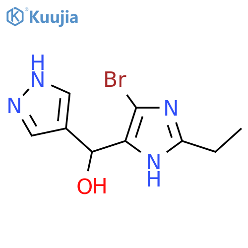 (5-bromo-2-ethyl-1H-imidazol-4-yl)(1H-pyrazol-4-yl)methanol structure
