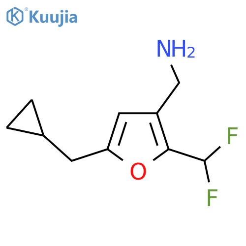 [5-(Cyclopropylmethyl)-2-(difluoromethyl)furan-3-yl]methanamine structure