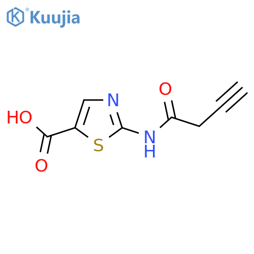 2-(but-3-ynamido)-1,3-thiazole-5-carboxylic acid structure