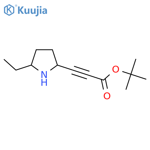 Tert-butyl 3-(5-ethylpyrrolidin-2-yl)prop-2-ynoate structure