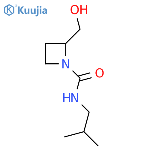 2-(hydroxymethyl)-N-(2-methylpropyl)azetidine-1-carboxamide structure
