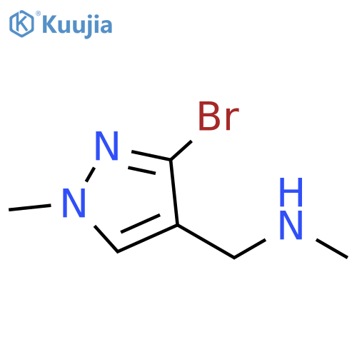 (3-bromo-1-methyl-1H-pyrazol-4-yl)methyl(methyl)amine structure