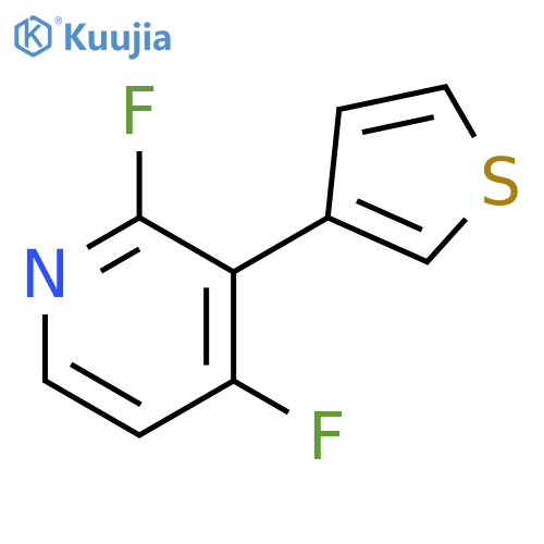 Pyridine, 2,4-difluoro-3-(3-thienyl)- structure