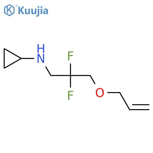 N-[2,2-difluoro-3-(prop-2-en-1-yloxy)propyl]cyclopropanamine structure