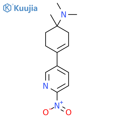 N,N,1-trimethyl-4-(6-nitropyridin-3-yl)cyclohex-3-en-1-amine structure
