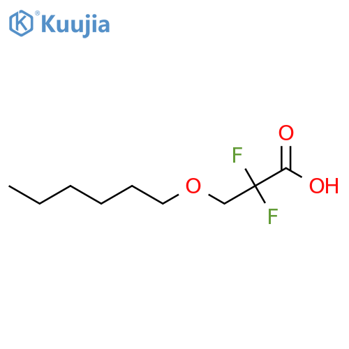 2,2-Difluoro-3-hexoxypropanoic acid structure