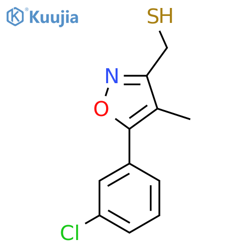 5-(3-chlorophenyl)-4-methyl-1,2-oxazol-3-ylmethanethiol structure