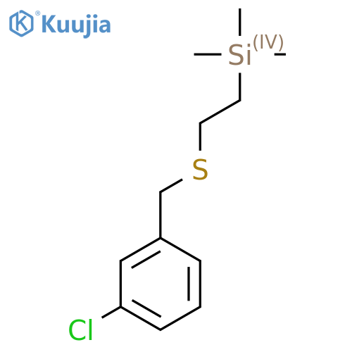 (2-{(3-chlorophenyl)methylsulfanyl}ethyl)trimethylsilane structure